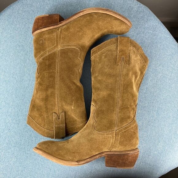 Bronx Dirty Suede Color Pull On Linux Western Boots  Size 5.5/6 - Picture 5 of 8